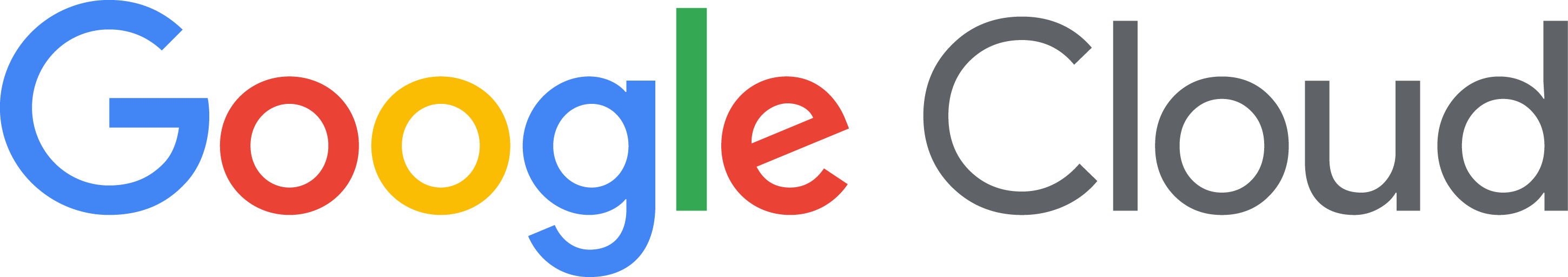 Google Cloud logo, with Google in Google colours