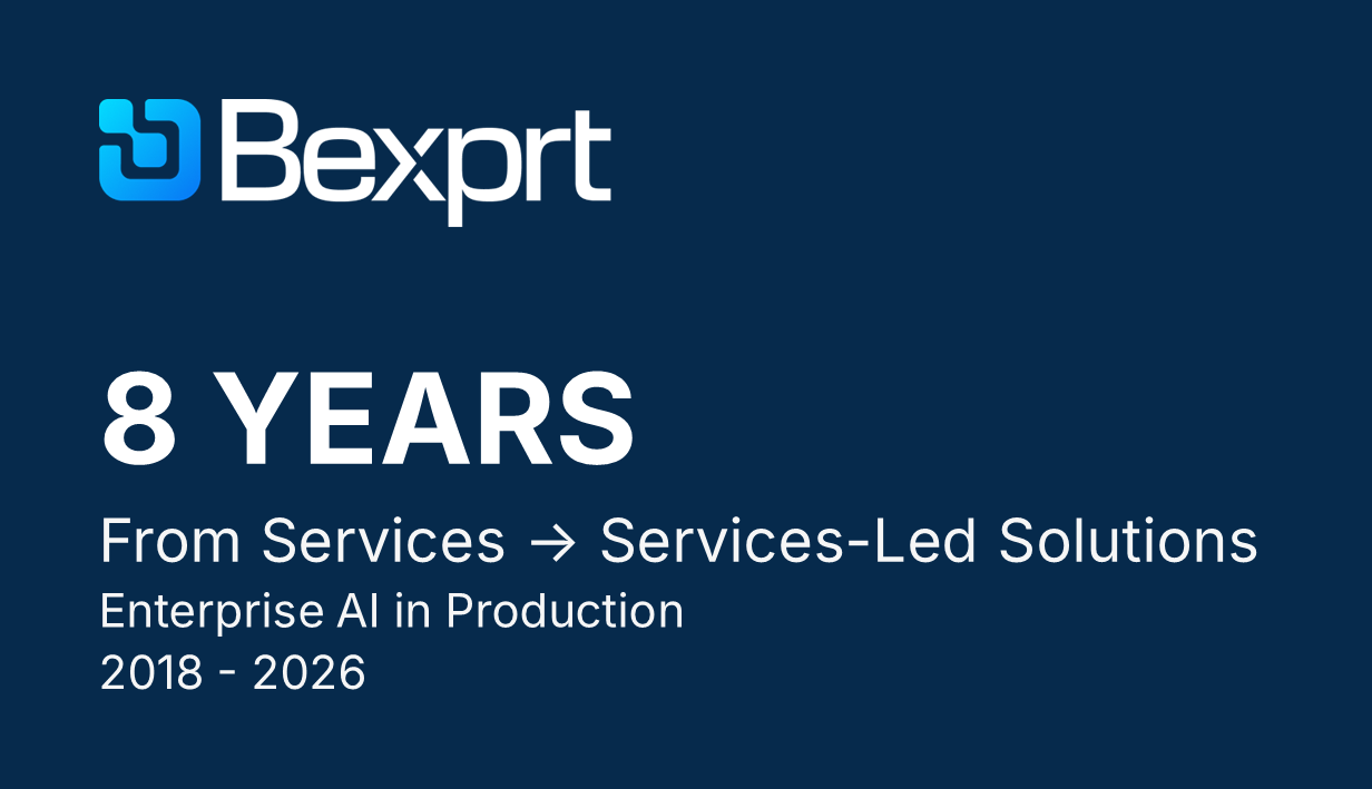 ثمان سنوات من بيكسبرت – من الخدمات إلى الذكاء الاصطناعي المؤسسي في الإنتاج
